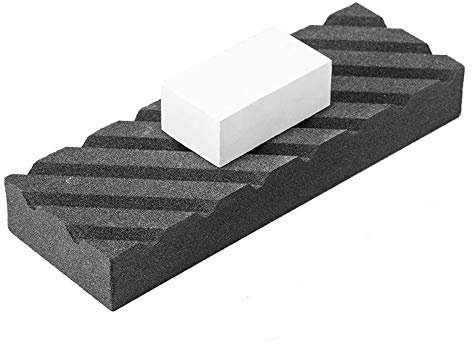 Fransande Dual Grit Coarse/Fine Flattening Stone Set - Two Sharpening Stones Flattener - Whetstone Fixer with Grooves