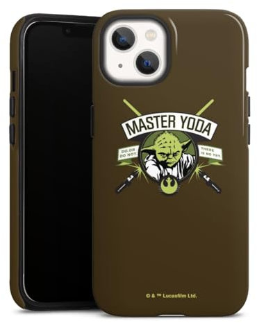 Panzer Handyhülle kompatibel mit Apple iPhone 13 robuste Outdoor Hülle Schutzhülle glänzend Baby Yoda Star Wars Yoda