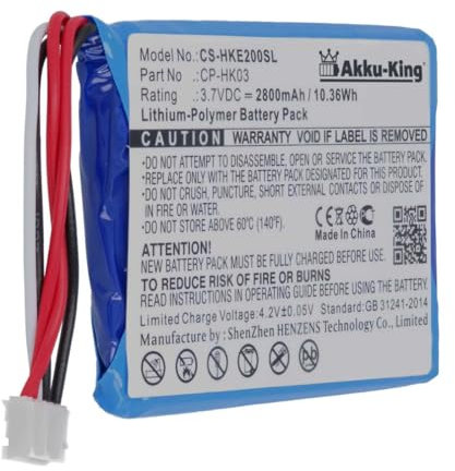 Akku kompatibel mit Harman Kardon CP-HK03, GSP805070 - Li-Polymer 2800mAh - für Esquire 2