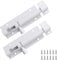 Door Lock Bolts Security Slide Latch Lock 75mm (3) Barrel Bolt Strong Stainless Steel Matte for Bathroom, Bedroom, Gates, Shed, Garden - Door Latch Slide Bolts Lock with Screws(2pcs,White)