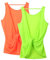 icyzone Damen Sport Tank Top Rückenfrei, Fitness Yoga Shirt Ärmellose Gym Sport Oberteil, 2er Pack (M, Neon Orange*/Neon Green*)