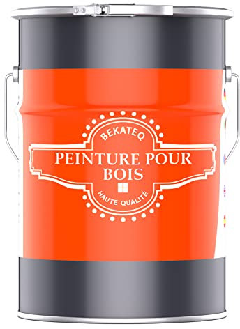 BEKATEQ Peinture protection bois BE-420 Blanc 2,5l I Peinture pour bois intérieur et extérieur à base d'eau I Vernis pour parquets, escaliers, clôtures I Protection contre les intempéries