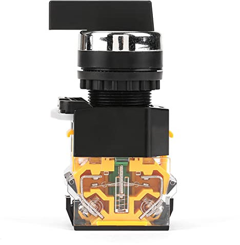 Interrupteur Rotatif 50a Positi 8 * 4 * 4 22mm Sélecteur de Réinitialisation Automatique 3 Positions Commutateur Rotatif Poignée Longue LA38‑20BX33