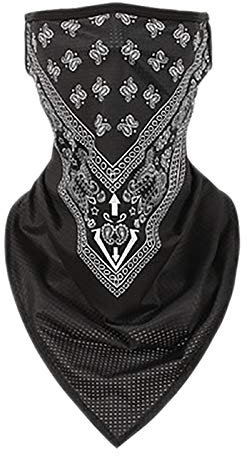 Rous Halbmaske Sport Outdoor Maske Ohrbehang Dreieckige Maske Hals Set Reiten Sonnenschutzmaske Kopftuch Cashewblumen