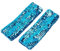Fingerlose Pailletten Handschuhe,Halbfingerhandschuhe mit Pailletten,Arm Warmers Long Stulpen Handschuhe,für Maskeradepartys Halloween Cosplay Accessoires Opernaufführungen,Pfauenblau,9×21cm