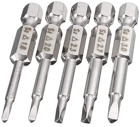 Teocpai 5PCS Tournevis Triangle Magnétique acier S2 Tournevis Triangulaire Longueur de 50mm à Tête Triangulaire 1,8mm, 2mm, 2,3mm, 2,7mm, 3mm