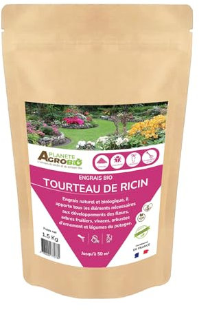 Engrais bio tourteau de ricin granulé (1,5 Kg)