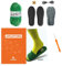 myboshi Häkelset Boshilette Osaki, für Anfänger, inkl. Botties Sohlen-Set, Samt Wolle, Häkelnadel, Anleitung und Label, 100% Polyester, Grün Größe L (41/42)