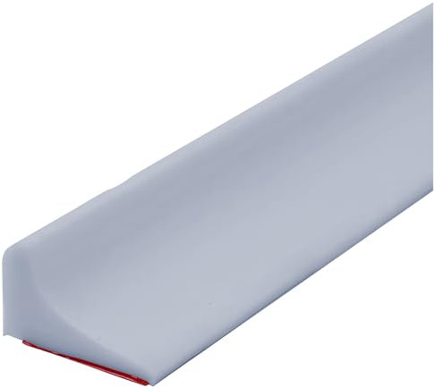 Barrière de Douche Pliable, 2m, en silicone butée de barrage d'eau Seuil Garde, Joint Porte Douche gris