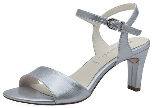 Tamaris Femme Damen 1-28008-42 Sandale à Talon, Bleu Clair laqué, 39 EU