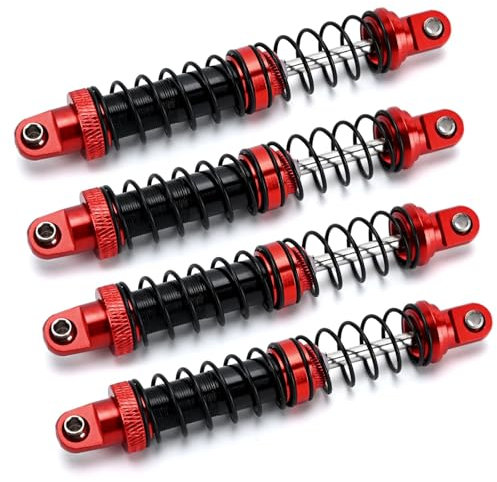 Podazz 4-teiliges Stoßdämpferset, 1/10 RC Crawler Car Zweistufiger Stoßdämpfer für SCX10 90046 AXI231017 TRX-4 D90 (90 mm)