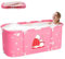 Sinbide Faltbare Badewanne, installieren und tragbare abnehmbare Badewanne, Geeignet für Erwachsene und Kinder，ideal für zu Hause Spa，vier Stile 115x60x50cm (LxBxH) (rosa)