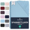 Spannbettlaken 180x200cm - 35 cm Tiefe Tasche Spannbetttuch Oeko-TEX Zertifiziert Gebürstete Polyester Mikrofaser Bettlaken Bettbezug für Boxspringbett Dicke Matratzen (180 x 200 cm - Hellblau)