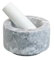 Mörser - Meteor white, aus weißem Marmor/Stein, Hochwertiger Steinmörser für Gewürze & Kräuter – Rutschfest & robust – Naturstein Küchenhelfer, Maße: Ø: 13 cm, H: 8 cm | MOON KITCHEN HOME
