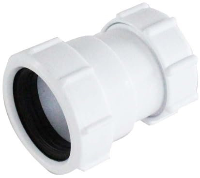 Rohrverlängerungsanschluss, 40 mm Buchse auf 32 mm Buchse, Reduzierstück, gerades Rohrreduzierstück, Ablaufabfalle, Rohrverlängerungsverbinder