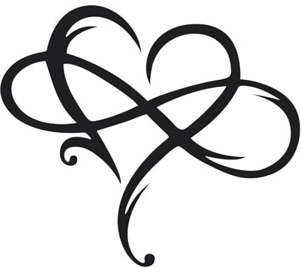 QUXVUIS Romantic Endless Heart Wall Art Iron Valentines Day Gift Weddings Or Moving. Wall Art Decoration Eternal Love Wallpaper