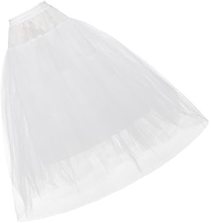 DOUDINGMAO Falda de aro de novia con capas de tul estructuradas, falda interior sin hueso, para vestidos de novia, cintura elástica, enagua deshuesada