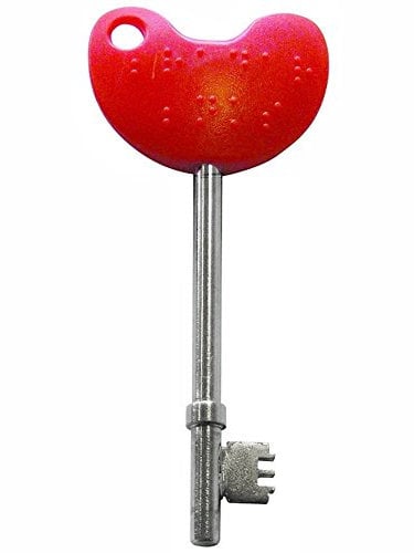 NRS Healthcare NKS Ltd. Easy Turn Disabled Toilet Access Key with Red Handle, N85316