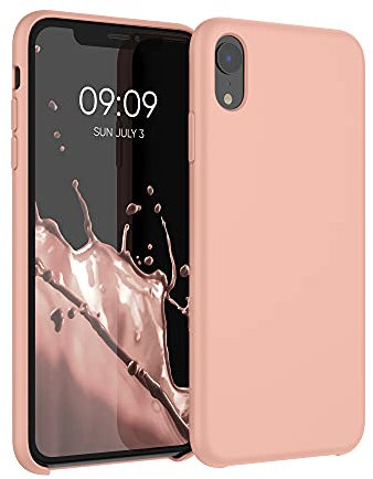 kwmobile Case Compatible with Apple iPhone XR Case - TPU Silicone Phone Cover with Soft Finish - Grapefruit Pink