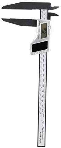 200 mm digitaler Messschieber, Solar Power Carbonfaser-Lineal mit Display, mit 75 mm langem Backen-Messwerkzeug, 0,1 mm Genauigkeit, Verwendung in Schule, Zimmerei, Bauernhof oder zu Hause(200mm)