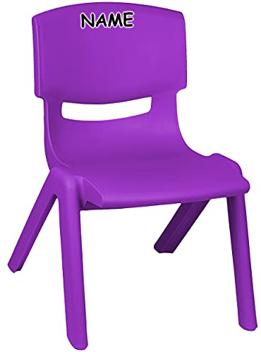 alles-meine.de GmbH Tisch & Stühle Sitzgruppe Artikel & Farbe frei wählbar Kinderstuhl - lila - violett/Purpur - inkl. Name - bis 100 kg belastbar/stapelbar/kippsiche..
