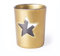Weihnachtskerze im Glasbehälter im Stern-Design, verpackt in einer einzelnen PVC-Geschenkbox (Gold)