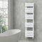 NRG Designer Bathroom Flat Panel Heated Towel Rail Radiator Modern Central Heating Warmer Wall Mounted Ladder Rad 1600×450mm Gloss White