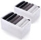 sprecenk Ordnungssystem Organizer Kleiderschrank, 6 Gitter Aufbewahrungsboxen Schubladen Organizer, 2 Stück Faltbare Hosen Aufbewahrung Kleideraufbewahrung für Hosen, Pullover, Jeans, T-Shirts, Weiß