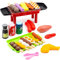 NIWWIN Kinder BBQ Spielzeug Set, Küche Essen Playset, Pretend Play Food Grill Set Rollenspielzeug Kleines Spiel Camping Spielzeug Set für Kleinkinder Jungen und Mädchen Geschenke (22 Stück)