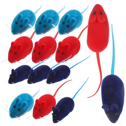 VILLCASE 20stücke Flockende Mäuse Spielzeug Für Katzen Lustige Geräuschspielzeug Aus Vinyl Für Kätzchen Und Katzen Dekorativ Und Robust Für Spiel Und Spaß