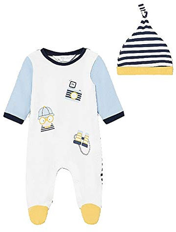 Mayoral Strampelanzug mit Mütze für Baby - Jungen Fresh Blue 1-2 Monate (60cm)