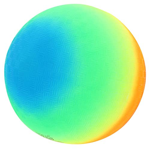 Wasserball Aufblasbar Ball Regenbogen: 22cm Aufblasbarer Ball Regenbogenball Wasserball Verdicken PVC Wasserball Regenbogen Ball Soft Strandball Spielball Kickball Bouncy Ball