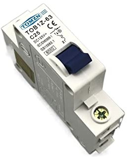 LOUJIN 1P 25A 25ampere TOB1Z DC 125V Interruttore magnetotermico MCB Corrente Continua Curva C