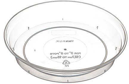 DECK INN Clear Orchid Pot Saucer Plastic Plant Drip Trays Clear Plastic Saucers Trays Small Plant Plate Dish, Plant Saucers for Indoor & Outdoor 11-18 5cm