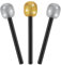 3 Pcs Fake Microphones Glittered Microphone Gold Silver Toy Microphone Pretend Rock Star Microphone Prop for Disco Costume Birthday Party Favors