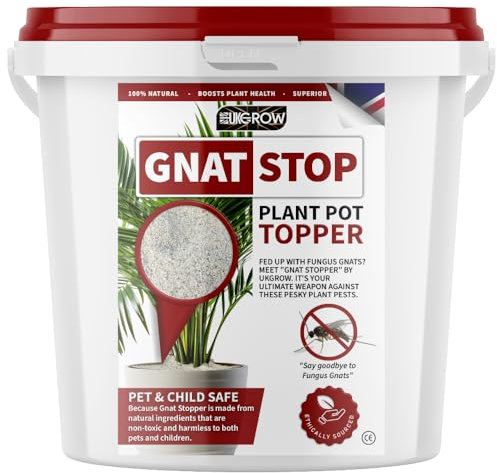 Gnat Stop Plant Pot Topper 3L - Eco-Friendly Pest Barrier, 3L Durable Bucket, Grey-White, Easy-to-Apply Soil Cover
