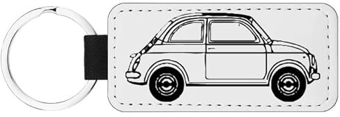 La Ruotante Porte-clés adapté pour les voitures 500 vintage vintage, Blanc, Taille Unique