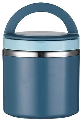 1000ML Food Flask Stainless Steel Leak Proof Soup Flask for Hot Food Large Capacity Vacuum Insulated Food Thermos with Handle for School Office Picnic Travel Blue Food flasks for hot Food
