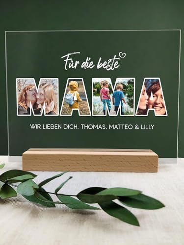 Personalisiertes Muttertagsgeschenk - Foto Mama auf Acrylglas - Mutter Sohn Geschenk