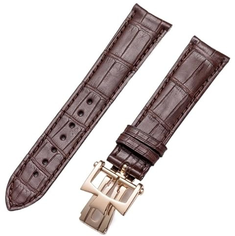 Clouism Für Vacheron Constantin Armband Leder Herren Damen Original VC Inheritance Art Master Wu Lu Krokodilleder Uhrenarmband(Red brown,18mm)