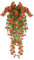 Leixi 2Pcs Artificial Hanging Flowers, UV-Resistant Fake Hanging Plants Flower Bouquet for Wall Home Room Garden Yard Patio Wedding Indoor Outdoor Decoration (Orange)