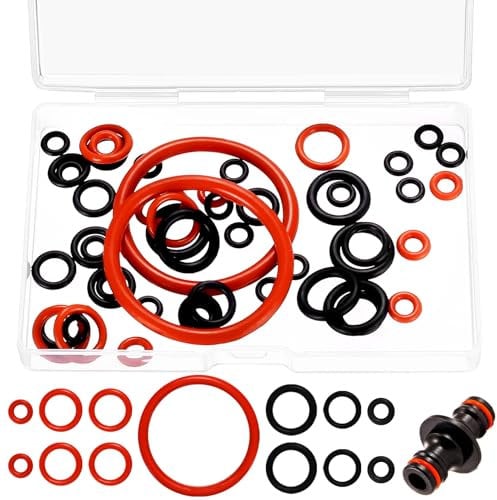 50 anillos de sellado para grupo de preparación de cafetera, juntas tóricas de silicona de repuesto para máquina de espresso, válvula de soporte, válvula de vapor, piezas de mantenimiento (negro,