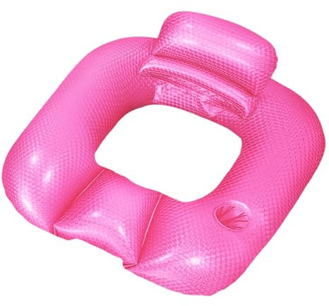 Tumbona hinchable para piscina, con soporte para bebidas y reposabrazos para piscina, río, lago,