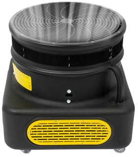 Fridgestea 750W Turbogebläse Gebläse mit 4 Räder, Große Luftöffnung Luftpumpe 2800UPM, Radiallüfter mit langem Netzkabel für Aufblasbare Spielzeuge/Hüpfburg/Sky Puppet Tänzerin (Schwarz, 750W)