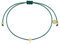 GLANZSTÜCKE MÜNCHEN Damen-Textilarmband grün Kaktus Sterling Silber gelbvergoldet - Armbändchen Armband mit Anhänger Stoffbändchen Armkettchen Textil