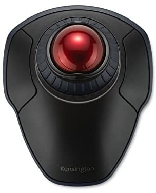 Kensington Orbit Wireless Trackball with Scroll Ring - Black-Red (K70990WW),