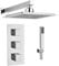 Keenware KBV-012 Concealed Two Outlet Shower Valve Wall Kit: Chrome