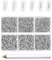 Beadsland 7200 Pcs Flatback Rhinestones for Nails,Silver Round Small Crystal Glass Rhinestones Gems for Crafts,Mixed 6 Sizes with Wax Pencil Kit,SS3-SS10,Silver Hematite