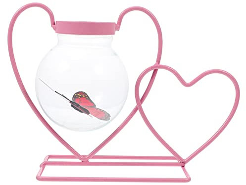 LIFKOME Eleganter Glasblumentopf Mit Metallständer Hydrokultur-pflanzgefäß Für Das Home Office