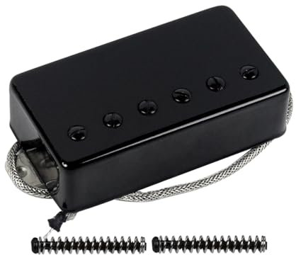 FLEOR Alnico5 Gitarren-Humbucker-Tonabnehmer, Brücken-Tonabnehmer, kompatibel mit Gitarrenteilen im LP-Stil, Schwarz